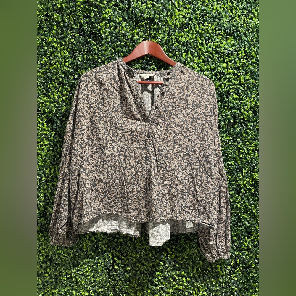 Oversized Floral Print Women's Top